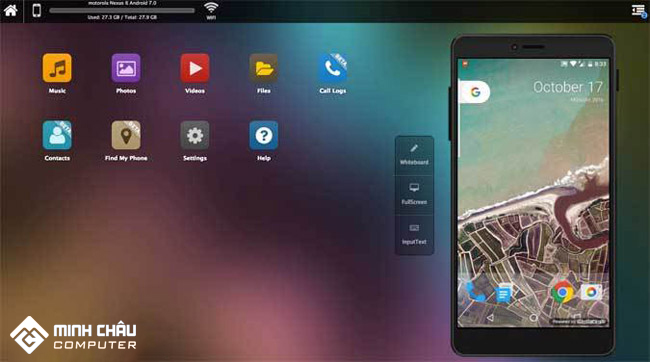 chiếu màn hình điện thoại lên máy tính với Mobizen