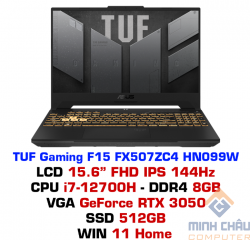 Laptop Asus TUF Gaming F15 FX507ZC4-HN099W (Intel Core i7-12700H | 8GB | 512GB | RTX 3050 | 15.6 inch FHD | Win 11)