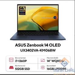 laptop Asus Zenbook 14 OLED UX3402VA-KM068W (Core™ i7-1360P | 16GB | 512GB | Intel Iris Xe | 14.0inch OLED WQXGA+ | Win 11 )