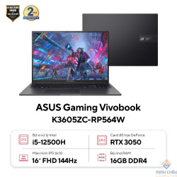 Máy tính xách tay Asus Gaming Vivobook 16X K3605ZC-RP564W (i5 12500H/ 16GB/ 512GB SSD/ RTX 3050 4GB/ 16 inch WUXGA/ Win11/ Đen)