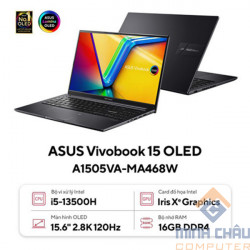 Laptop Asus Vivobook 15 OLED A1505VA-MA468W ( i5 13500H/ 16GB/ 512GB SSD/ 15.6 inch 2.8K/ Win11/ Black )