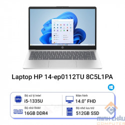 Laptop HP 14s ep0112TU 8C5L1PA (i5 1335U/ 16GB/ 512GB SSD/14 inch FHD/Win11/ Silver)