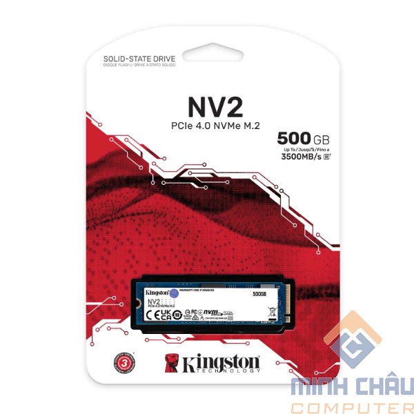 Ổ cứng SSD Kingston SNV2S 500GB NVMe M.2 2280 PCIe Gen 4x4 (Đọc 3500MB/s - Ghi 2100MB/s) - (SNV2S/500G)