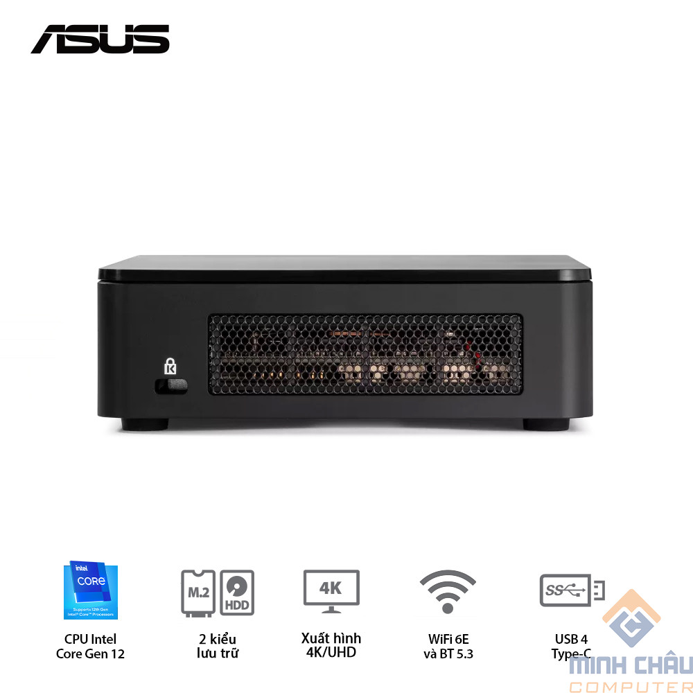 Mini PC ASUS INTEL NUC 12 Pro NUC12WSHi7 (Intel Core i7-1260P | DDR4 | Iris XE Graphics | SSD NVMe | Thunderbolt 4 | Wi-Fi 6E | Đen) WallStreet Canyon - RNUC12WSHi70000 (1l)